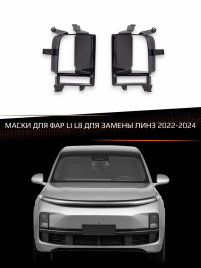 Маски для фар LI L8 2022-2024 ДЛЯ ЗАМЕНЫ ЛИНЗ фото 1