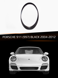 Стекло фары PORSCHE 911 (997) BLACK (2004-2012) (левое) фото 1