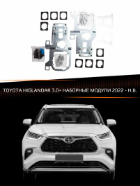 Преходные рамки TOYOTA HIGLANDAR 2022-Н.В. 3.0+ НАБОРНЫЕ МОДУЛИ фото 1