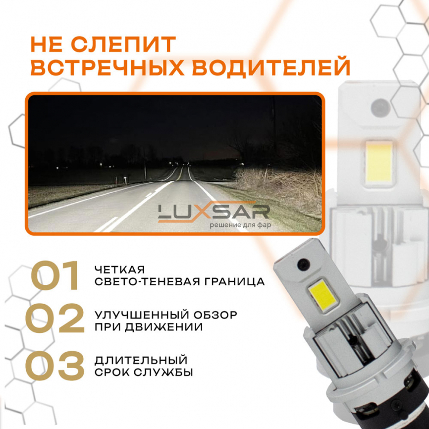 Светодиодные лампы LUXSAR D-LED PREMIUM D4S/D4R 12000LM 6000K фото 5