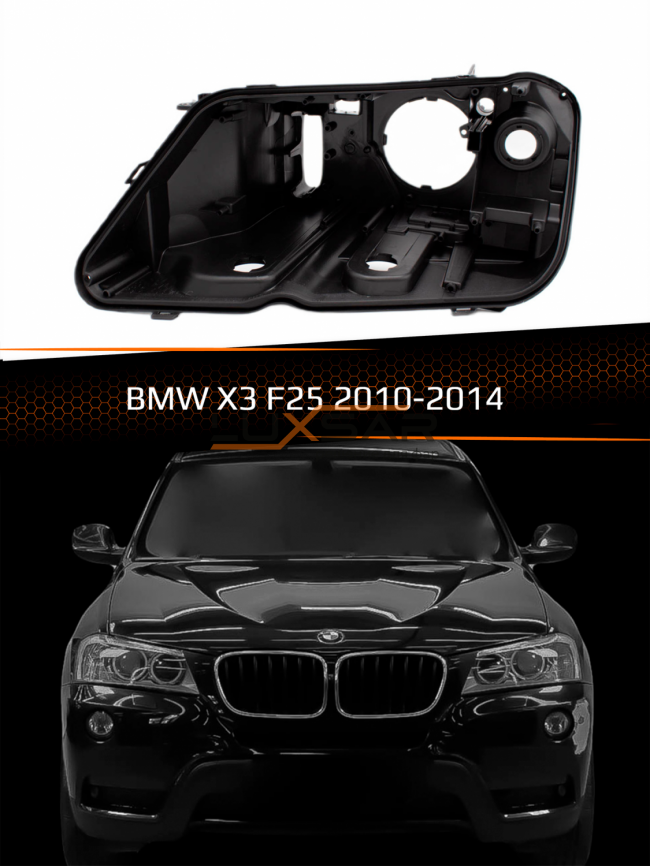 Корпус фары BMW X3 F25 XENON (2010-2014) дорестайлинг (левый) фото 1