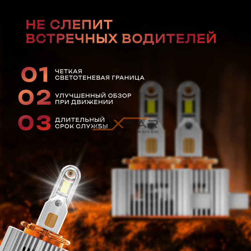 Светодиодные лампы LUXSAR D-LED OPTIMA PRO D1S/D1R 12000LM 6000K фото 5