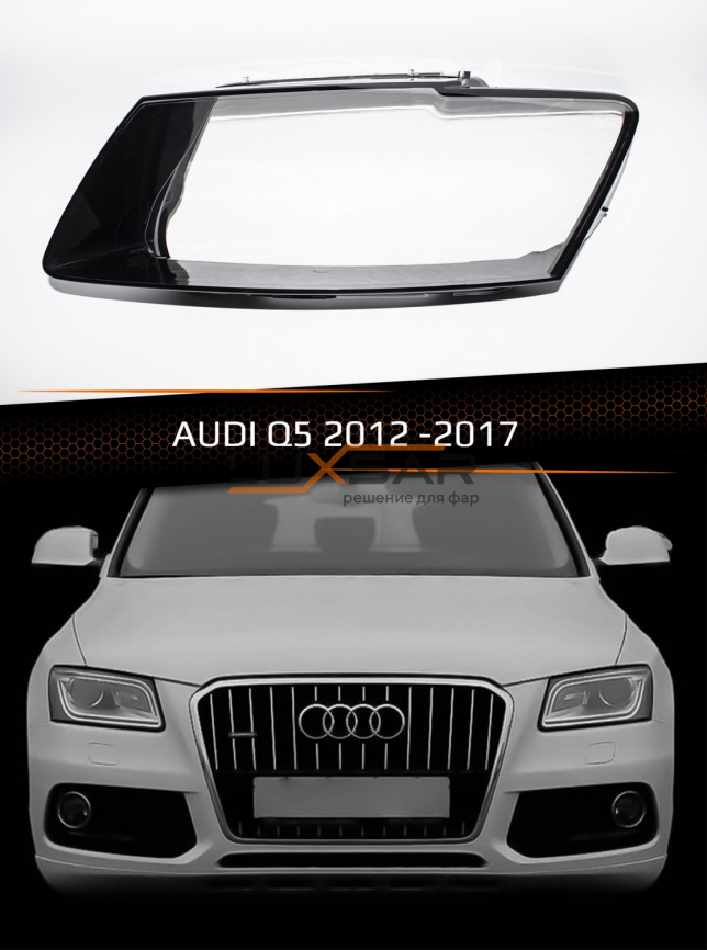 Стекло фары AUDI Q5 (2012-2017) рестайлинг (левое) фото 1