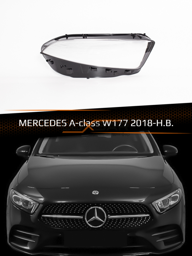 Стекло фары MERCEDES A-class W177 (2018-н.в.) (правое) фото 1