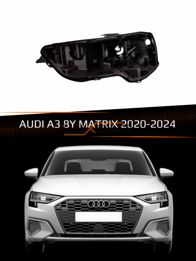 Корпус фары AUDI A3 8Y MATRIX (2020-2024) дорестайлинг (левый) фото 1