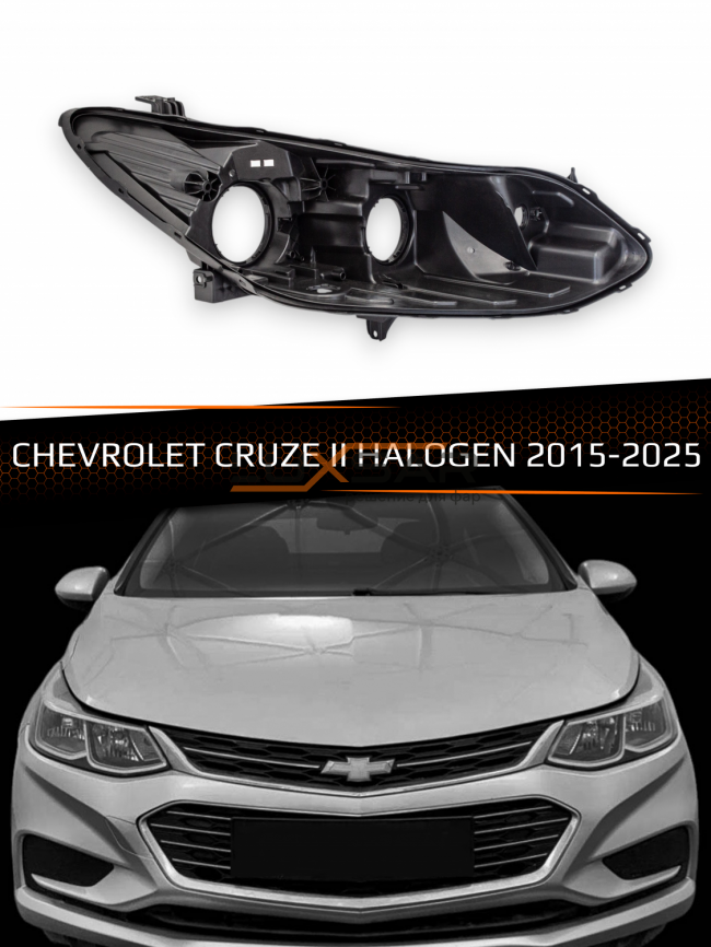 Корпус фары CHEVROLET CRUZE II HALOGEN (2015-2025) (правый) фото 1