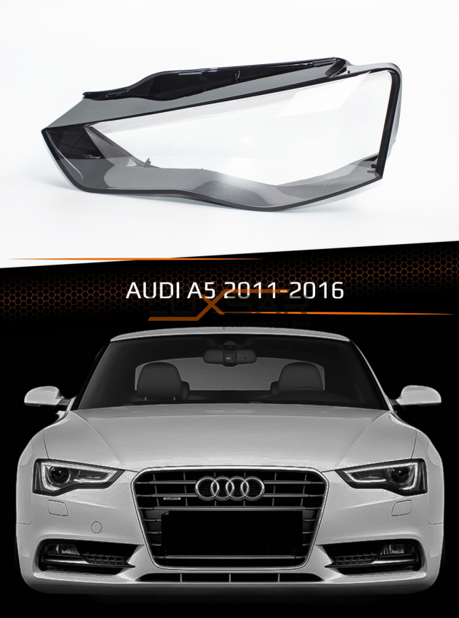 Стекло фары AUDI A5 (2011-2016) рестайлинг (левое) фото 1
