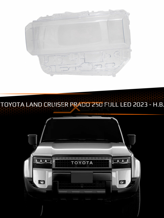 Стекло фары TOYOTA LAND CRUISER PRADO 250 FULL LED (2023-н.в.) (левое) фото 1