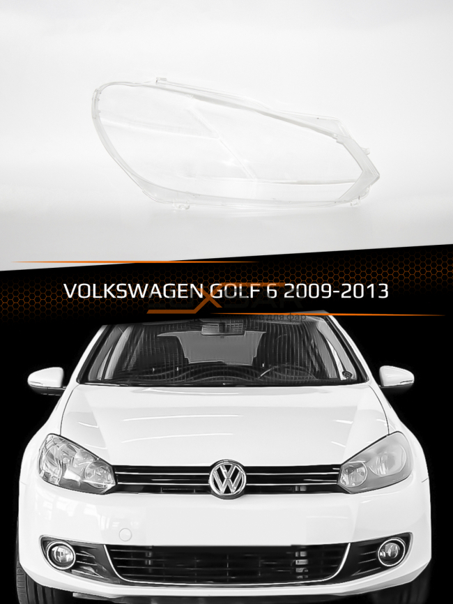 Стекло фары VOLKSWAGEN GOLF 6 (2009-2013) (правое) фото 1