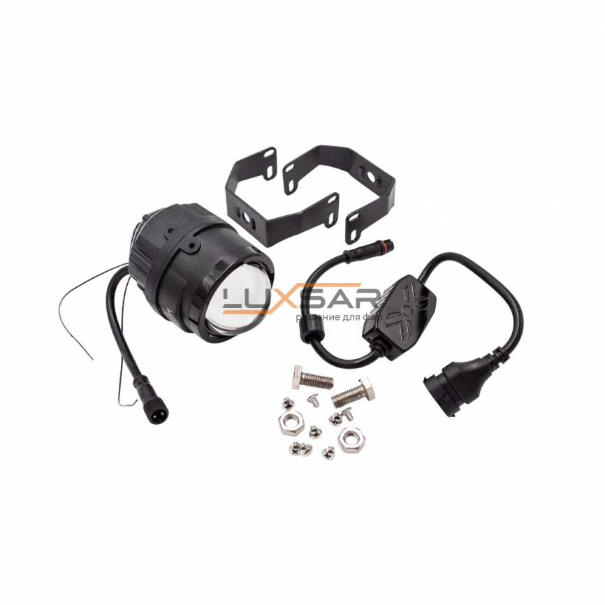 Противотуманные BI-LED линзы LUXSAR X3 UNIVERSAL 2.0 6000K 80W БЛИЖНИЙ+ДАЛЬНИЙ фото 2
