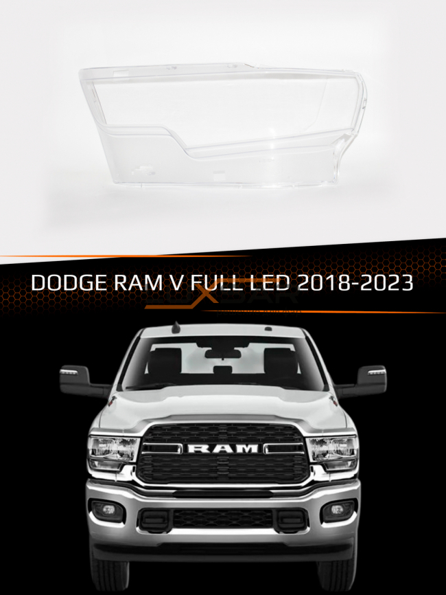Стекло фары DODGE RAM V FULL LED (2018-2023) (левое) фото 1