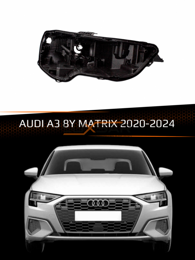 Корпус фары AUDI A3 8Y MATRIX (2020-2024) дорестайлинг (правый) фото 1