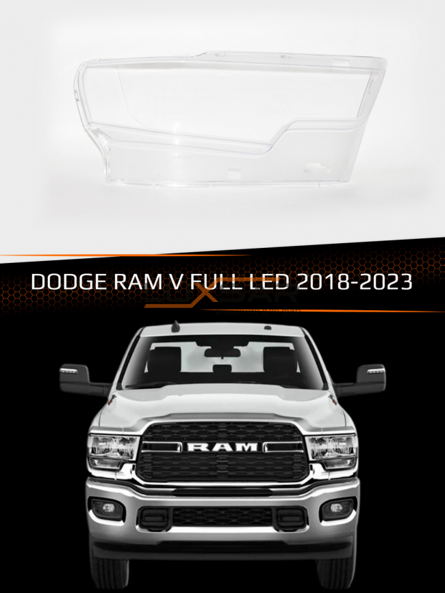 Стекло фары DODGE RAM V FULL LED (2018-2023) (правое) фото 1