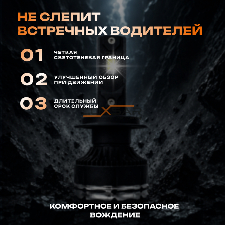 Светодиодные лампы LUXSAR G9 H7 12/24V 140W (CANBUS) 6000K фото 4