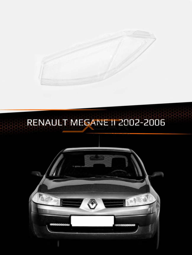 Стекло фары RENAULT MEGAN II (2002-2006) дорестайлинг (левое) фото 1