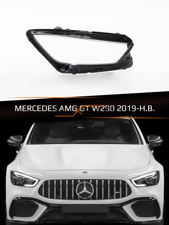 Стекло фары MERCEDES AMG GT W290 (2019-н.в.) (правое) фото 1