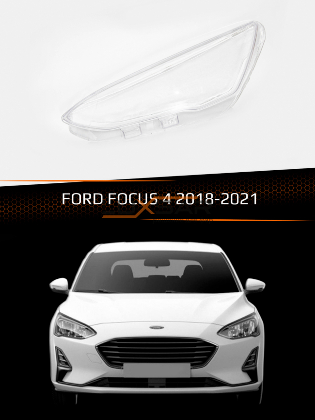 Стекло фары FORD FOCUS 4 (2018-2021) (левое) фото 1