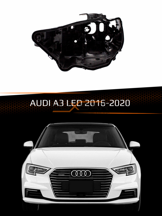 Корпус фары AUDI A3 LED (2016-2020) рестайлинг (левый) фото 1