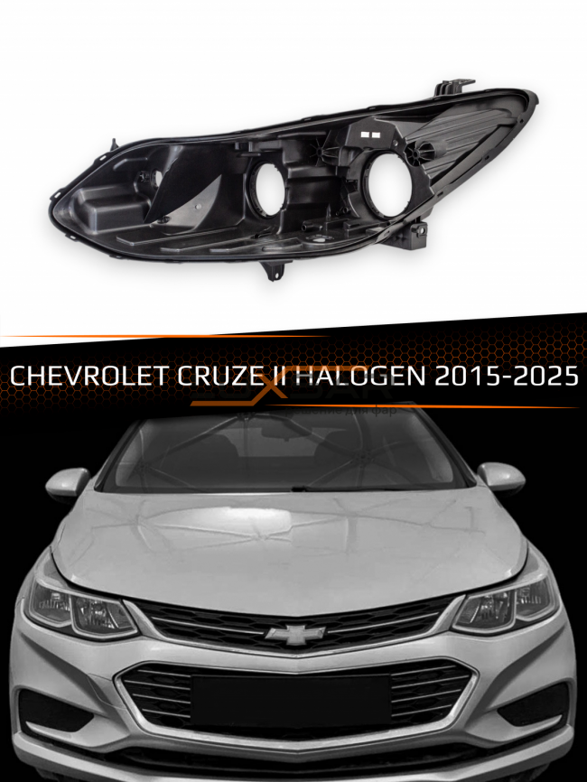 Корпус фары CHEVROLET CRUZE II HALOGEN (2015-2025) (левый) фото 1