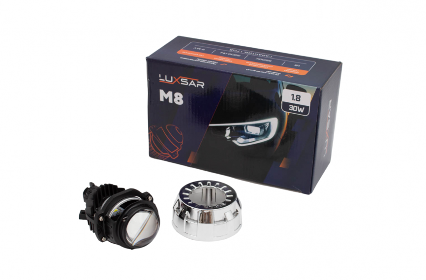 BI-LED линза LUXSAR M8 1.8 30W (к-т 2шт.)+маски в комплекте фото 7