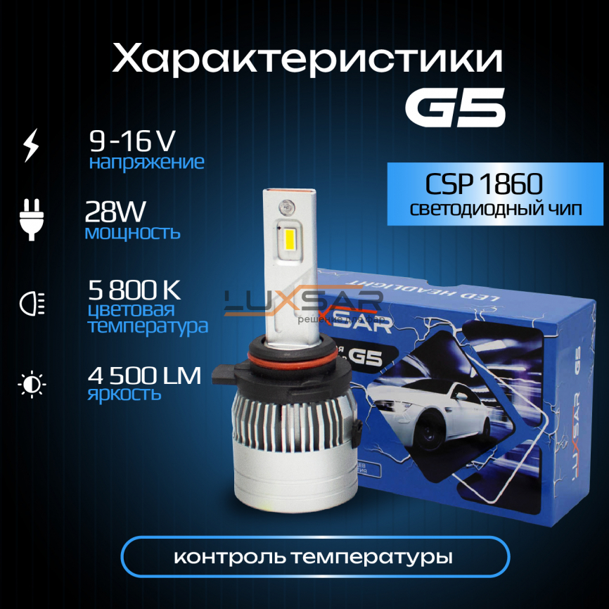 Светодиодные лампы LUXSAR G5 HIR2 (9012) 28W 5800K фото 2