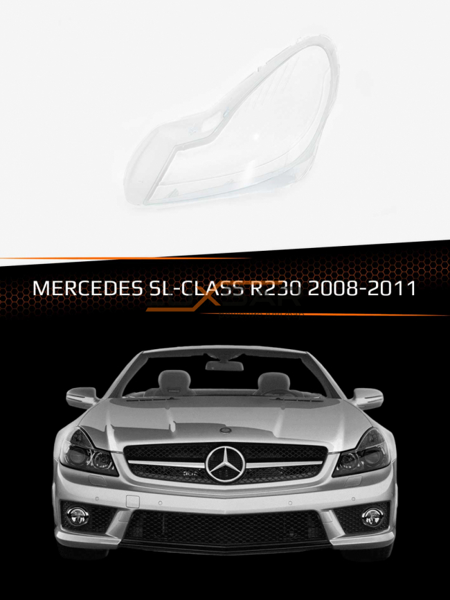 Стекло фары MERCEDES SL-Class R230 (2008-2011) (левое) фото 1