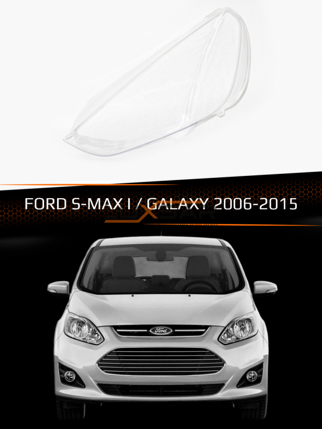 Стекло фары FORD S-MAX I/ GALAXY (2006-2015) (левое) фото 1