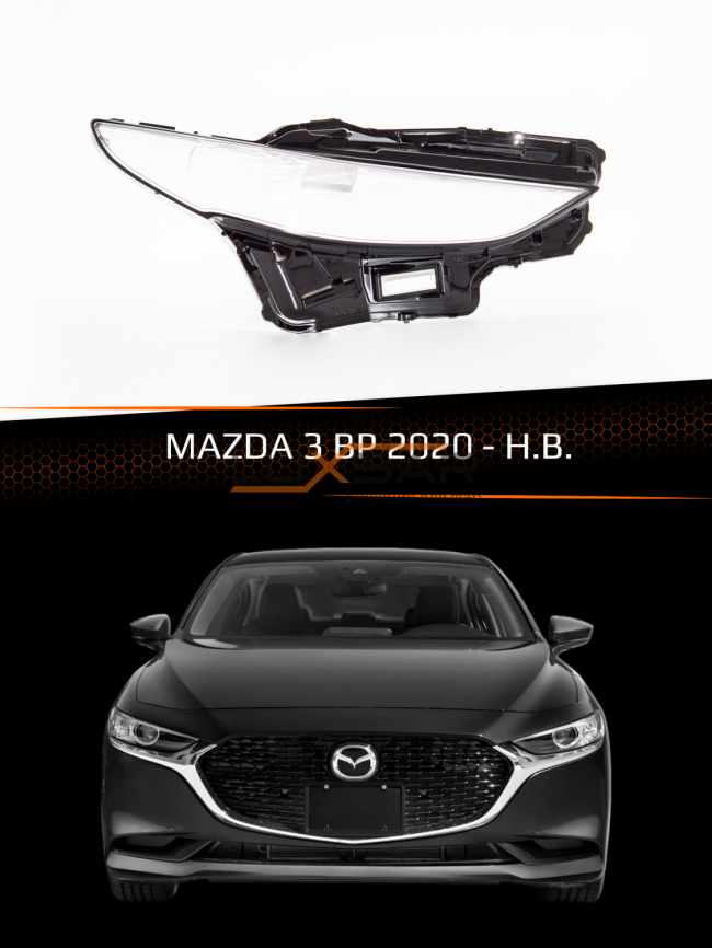 Стекло фары MAZDA 3 BP (2020-н.в.) (правое) фото 1