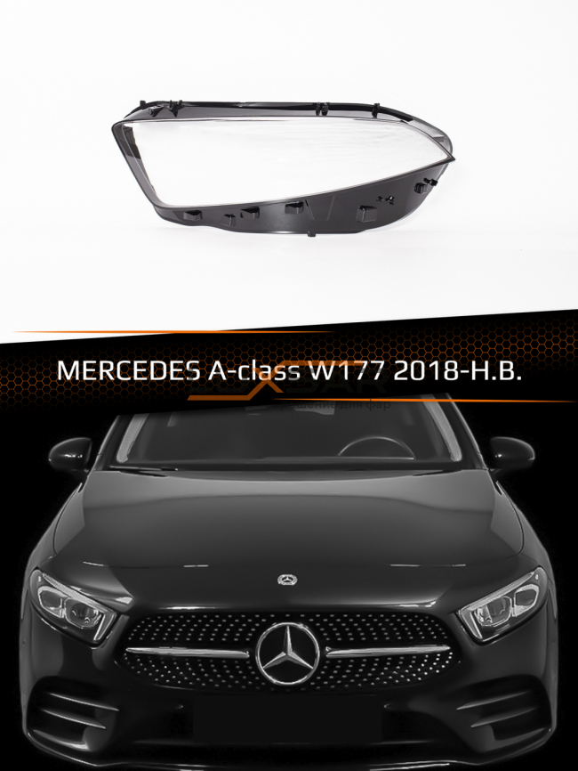 Стекло фары MERCEDES A-class W177 (2018-н.в.) (левое) фото 1