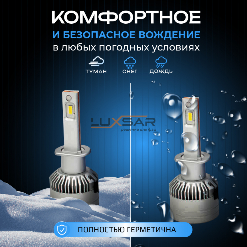 Светодиодные лампы LUXSAR G5 H1 28W 5800K фото 4