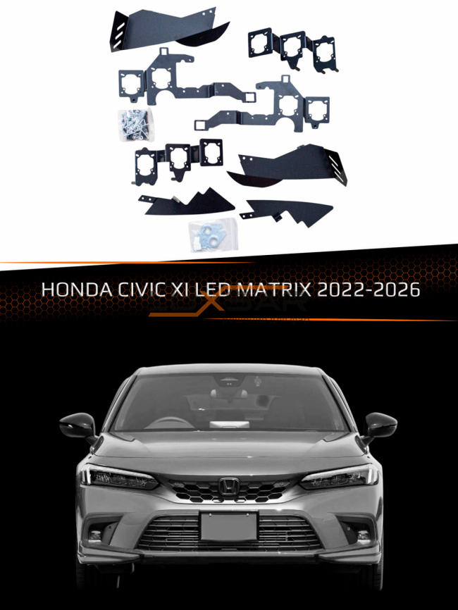 Переходные рамки HONDA CIVIC XI 2022- LED MATRIX фото 1