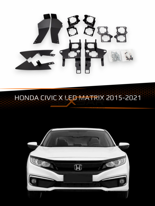 Переходные рамки для линз HONDA CIVIC X 2015-2021 LED MATRIX фото 1