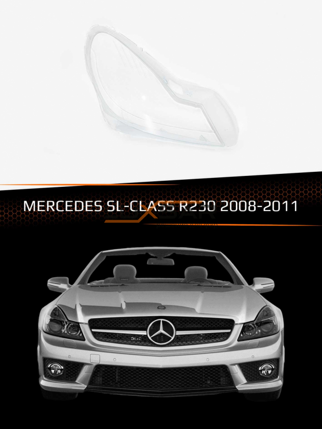 Стекло фары MERCEDES SL-Class R230 (2008-2011) (правое) фото 1