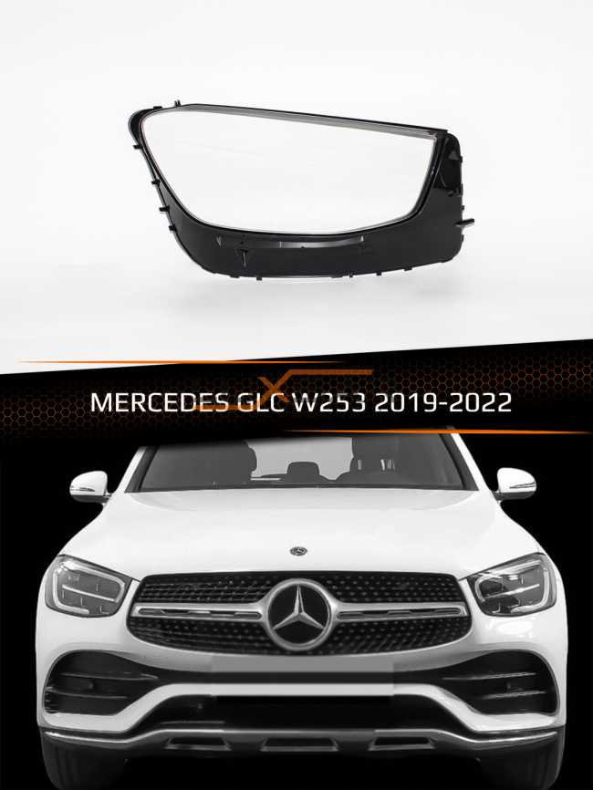 Стекло фары MERCEDES GLC W253 (2019-2022) рестайлинг (правое) фото 1