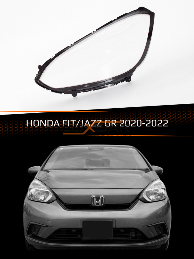Стекло фары HONDA FIT / JAZZ GR (2020-2022) (левое) фото 1