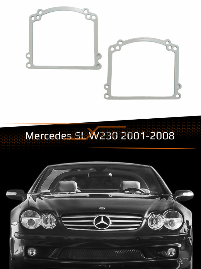 Переходные рамки для линз MERCEDES SL-CLASS W230 2001-2008 фото 1