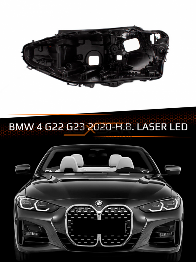 Корпус фары BMW 4 G22 G23 LASER LED (2020-2024) (левый) фото 1