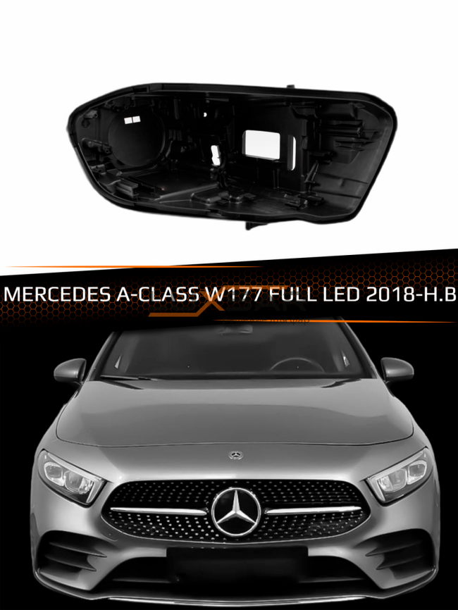 Корпус фары MERCEDES A-class W177 FULL LED 1 линза (2018-н.в.) (правый) фото 1