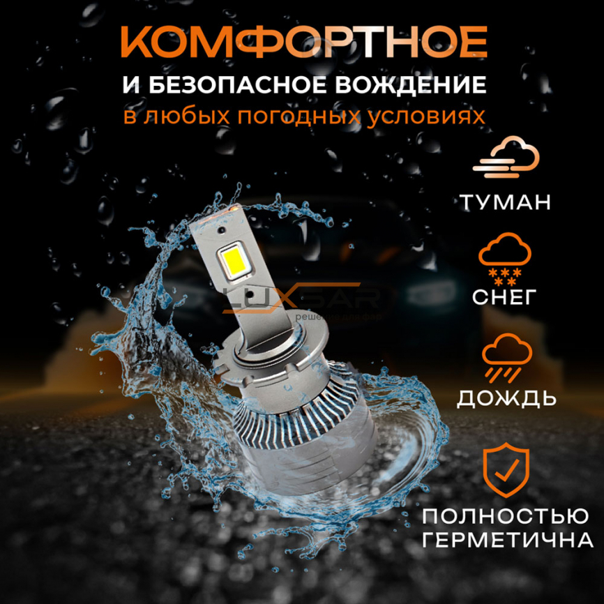 Светодиодные лампы LUXSAR D-LED OPTIMA D4S/D4R 10000LM 6000K фото 4