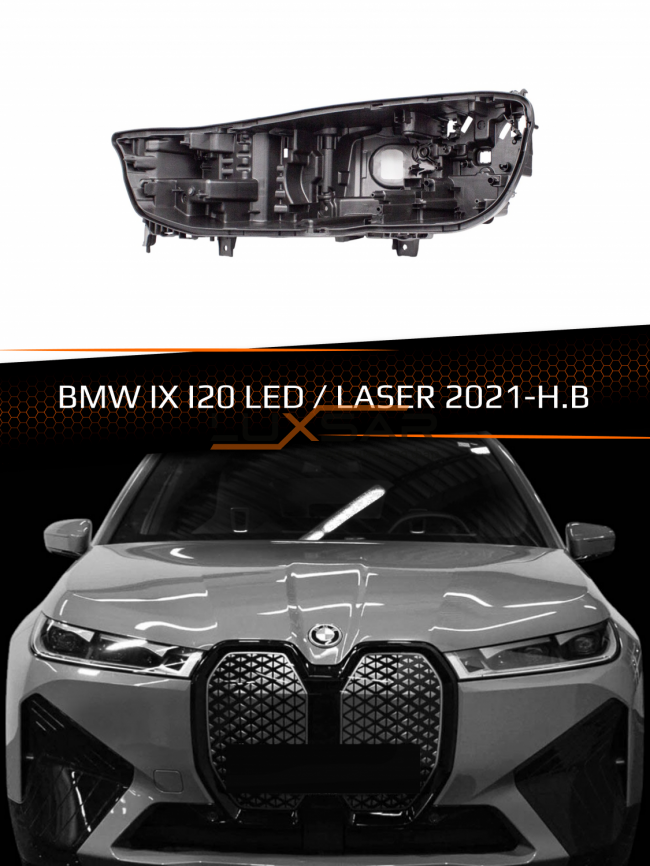 Корпус фары BMW IX I20 LED / LASER (2021-н.в.) (левый) фото 1