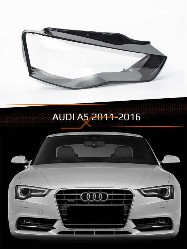 Стекло фары AUDI A5 (2011-2016) рестайлинг (правое) фото 1