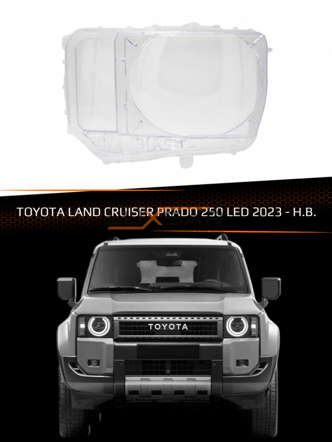 Стекло фары TOYOTA LAND CRUISER PRADO 250 LED (2023-н.в.) (правое) фото 1