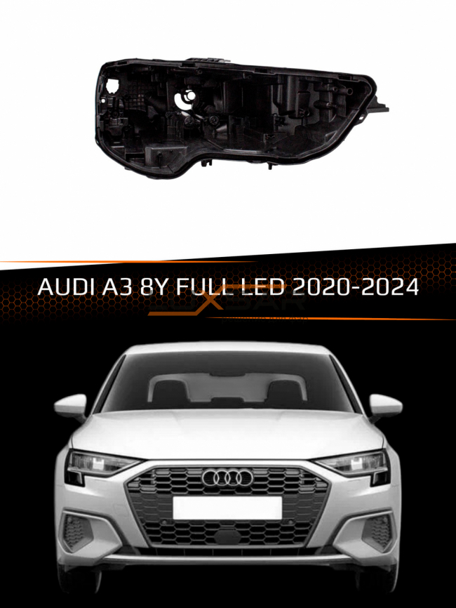 Корпус фары AUDI A3 8Y FULL LED (2020-2024) дорестайлинг (правый) фото 1