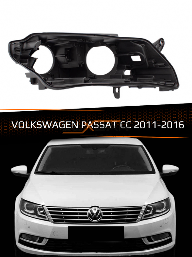 Корпус фары VOLKSWAGEN PASSAT CC (2011-2016) рестайлинг (правый) фото 1