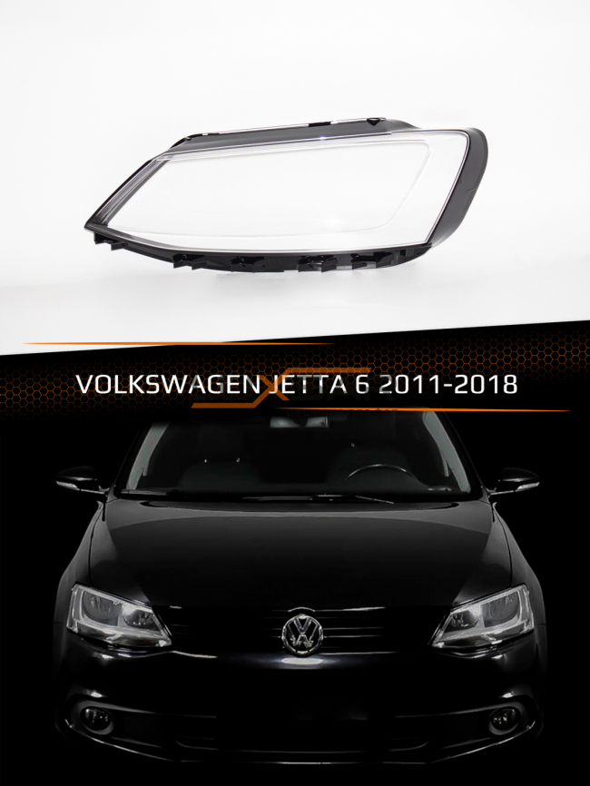 Стекло фары VOLKSWAGEN JETTA 6 (2011-2018) (левое) фото 1
