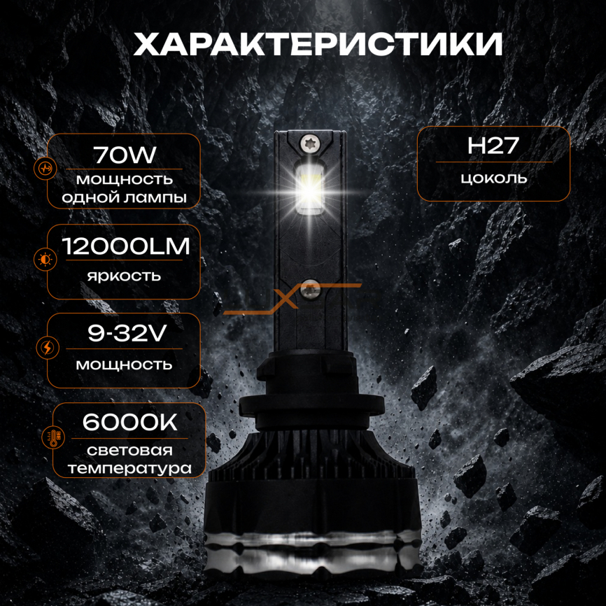 Светодиодные лампы LUXSAR G9 H27 (880) 12/24V 140W (CANBUS) 6000K фото 2