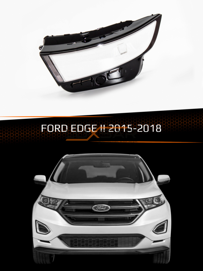 Стекло фары FORD EDGE II (2015-2018) (левое) фото 1