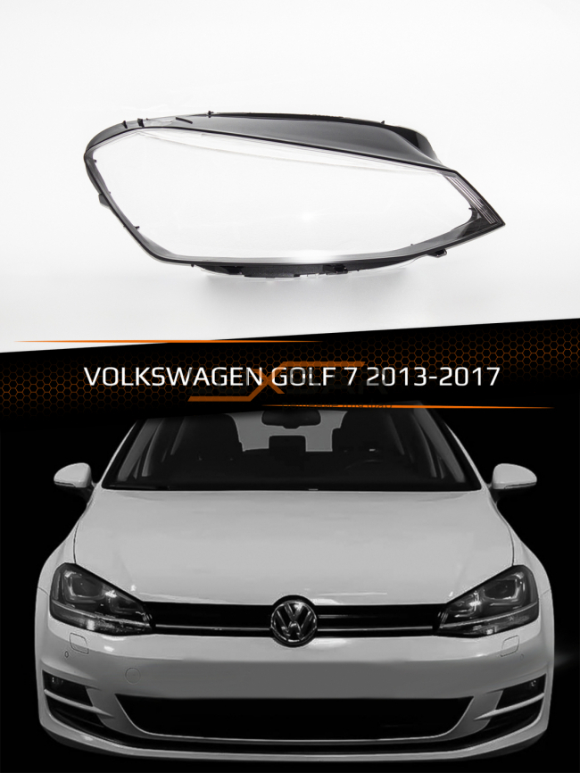 Стекло фары VOLKSWAGEN GOLF 7 (2013-2017) дорестайлинг (правое) фото 1