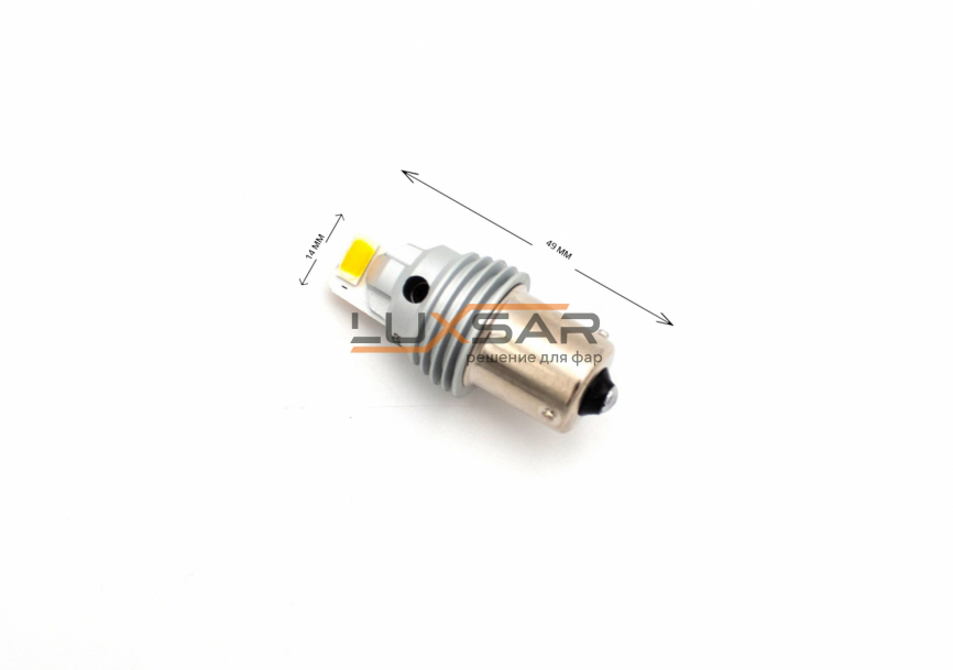 Светодиодные лампы LUXSAR SILVER NIGHT PY21W AMBER ОРАНЖЕВЫЕ (bi-pool) 1600LM 11W 12V (2 шт) фото 7