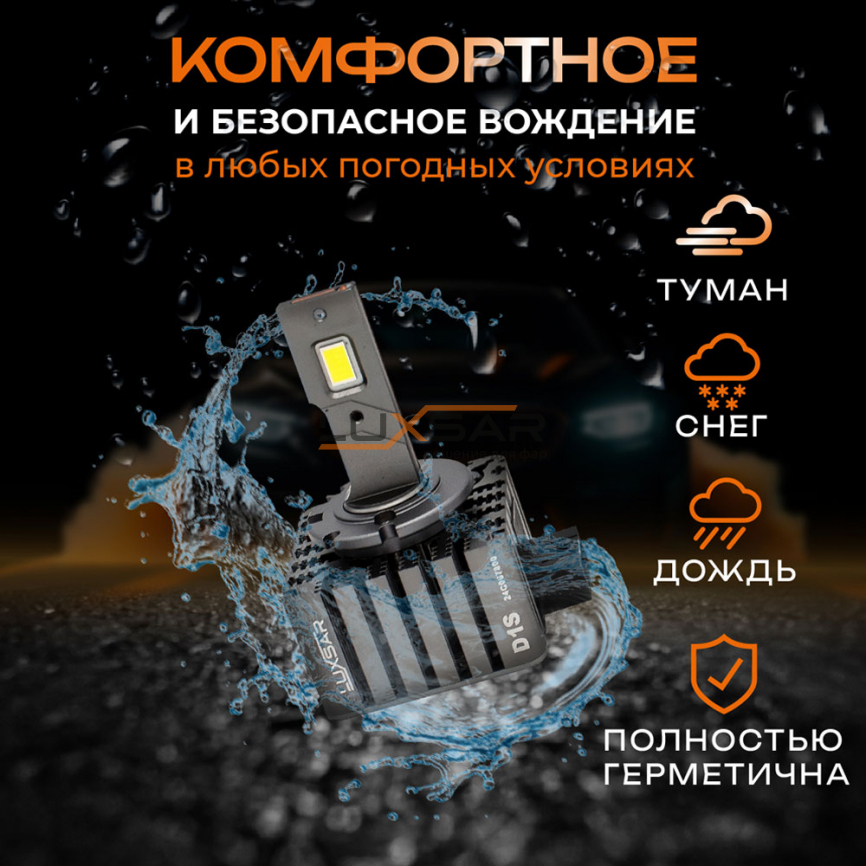 Светодиодные лампы LUXSAR D-LED OPTIMA D1S/D1R 10000LM 6000K фото 1